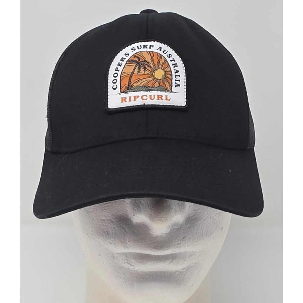 Rip Curl Trucker Hat Black Coopers Surf Australia Patch Snapback Cap RipCurl
